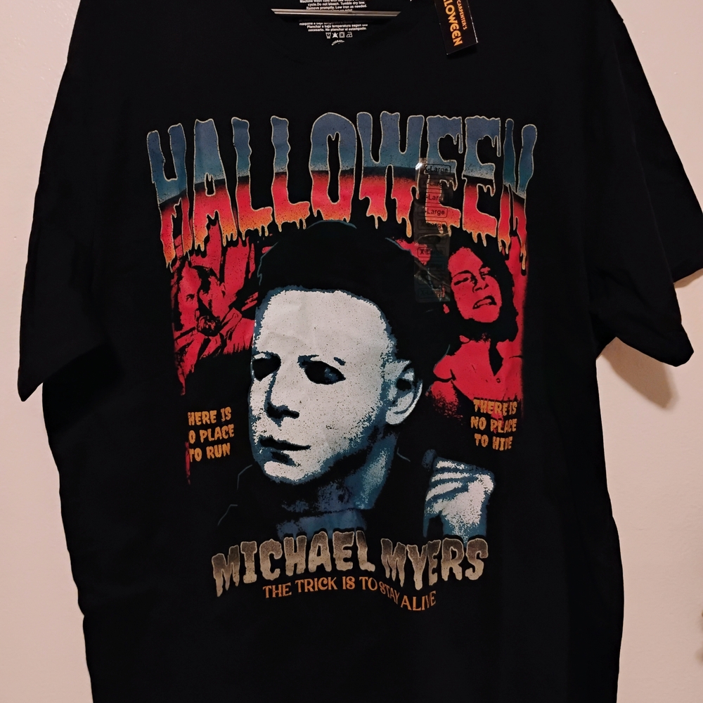 Halloween Michael Myers Graphic Tee - Black